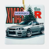 メリークリスマス – (JDM Legends) セラミックオーナメント (正面)