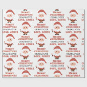 メリークリスマス | Love Santa Gift ラッピングペーパー (フラット)