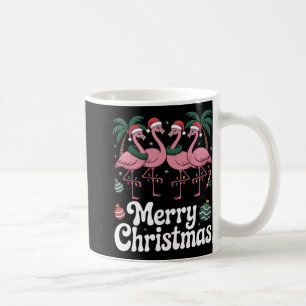 メリークリスマス Nk フラミンゴ サンタ帽子 クリスマスイルミネーションT コーヒーマグカップ