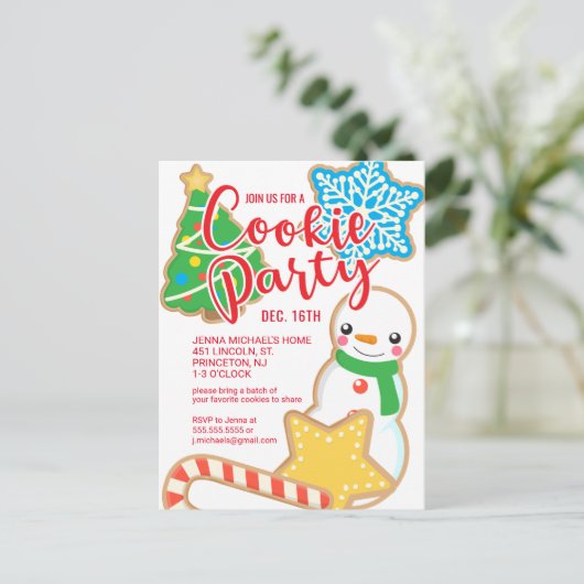 メリークリスマス | Santa Claus Cookie Exchange シーズンポストカード (スタンド正面)