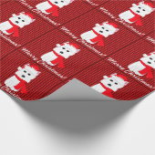 メリークリスマス! Westie犬の包装紙 ラッピングペーパー (角)