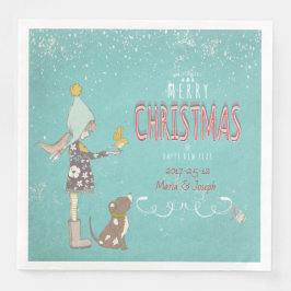 メリークリスマス – X-masガールドッグ編集可能文字オン