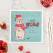 メリークリスマス – X-masクマと編集可能文字 (インサイチュ)