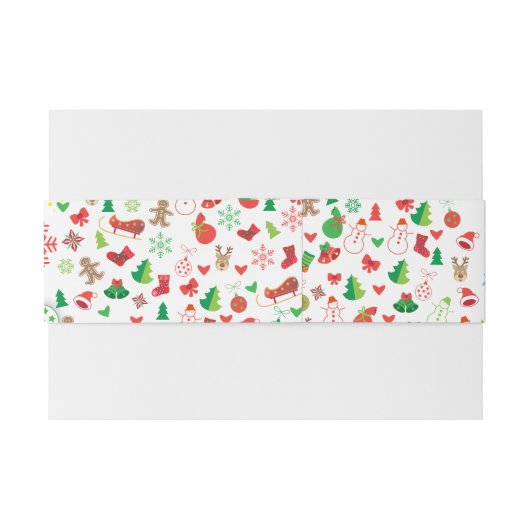 メリークリスマス！ XMAS あけましておめでとう デコレーション 招待状ベリーバンド (裏面例)