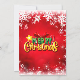 メリークリスマス Xmas 赤 緑 金 ホリデー 愛 招待状