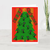 メリークリスマスCATの木のクリスマスカード シーズンカード (正面)