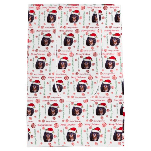 メリークリスマスCKCSサンタ抱き枕 ミディアムペーパーバッグ (裏面)