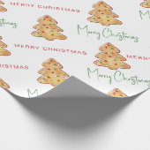 メリークリスマスCookieパターンスクリプト ラッピングペーパー (角)