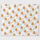 メリークリスマスCookieパターンスクリプト ラッピングペーパー (フラット)