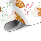 メリークリスマスCookieパターンスクリプト ラッピングペーパー (ロールコーナー)