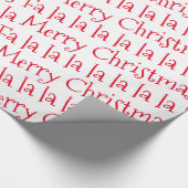 メリークリスマスFaのLaのLa |の休日のタイポグラフィ ラッピングペーパー (角)