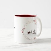 メリークリスマスfromカナダファームハウスリース ツートーンマグカップ (正面右)