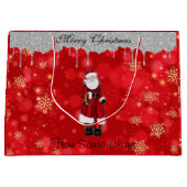 メリークリスマスfromサンタクロスホリデイチャーム ラージペーパーバッグ (正面)