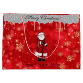 メリークリスマスfromサンタクロスホリデイチャーム ラージペーパーバッグ (裏面)