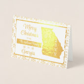 メリークリスマスfromジョージア州 |写真 箔カード (正面)