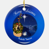 メリークリスマスfromナッシュビルオーナメント セラミックオーナメント (裏面)