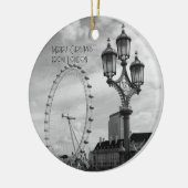 メリークリスマスfromロンドンオーナメント セラミックオーナメント (左)