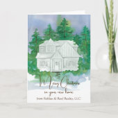 メリークリスマスfrom不動産仲介業者ビジネス名前をカスタムする カード (正面)