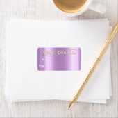 メリークリスマスfrom Handレタード金ゴールド紫 ラベル (インサイチュ)