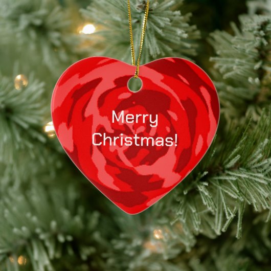 メリークリスマスfrom theハートオーナメント セラミックオーナメント (ツリー)