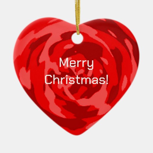 メリークリスマスfrom theハートオーナメント セラミックオーナメント (正面)