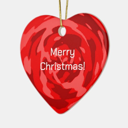 メリークリスマスfrom theハートオーナメント セラミックオーナメント (左)