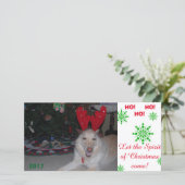 メリークリスマスGSDドイツの羊飼いカードおもしろい シーズンカード (スタンド正面)