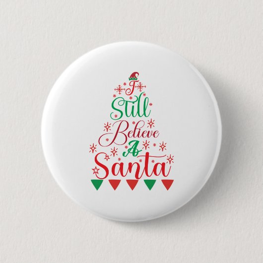 メリークリスマスIはまだ信じサータ 缶バッジ (正面)