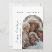 メリークリスマスIハッピーホリデーカスタムフォトカード シーズンカード (正面)