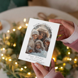 メリークリスマスIハッピーホリデーフォトホリデーカード シーズンカード