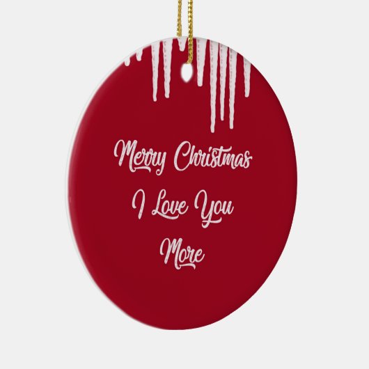 メリークリスマスI愛多く セラミックオーナメント (右)