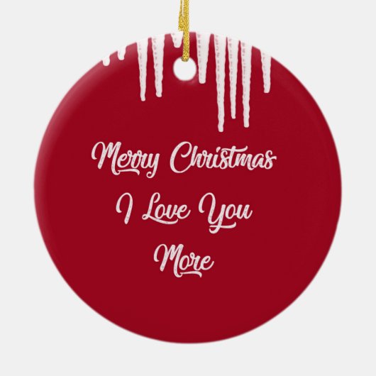 メリークリスマスI愛多く セラミックオーナメント (裏面)