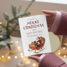 メリークリスマスI Happy New Year Santa シーズンカード