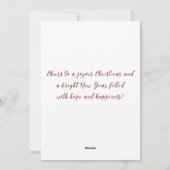 メリークリスマスI Happy New Year Santa シーズンカード (裏面)