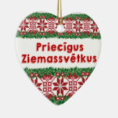 メリークリスマスII Priecīgus Ziemassvētkus セラミックオーナメント (右)