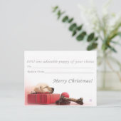 メリークリスマスIO子犬 シーズンポストカード (スタンド正面)