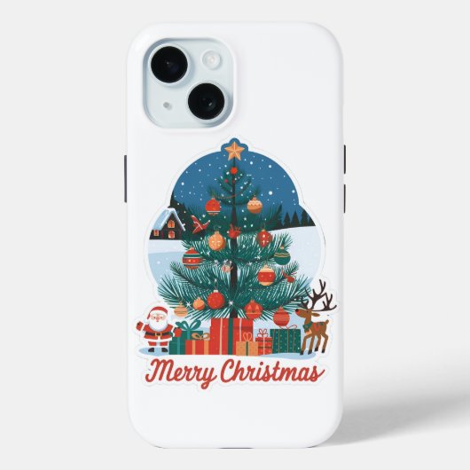 メリークリスマスiPhone 15ケース：喜びの新しいモデル Case-Mate iPhoneケース (裏面)
