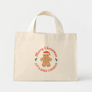 メリークリスマスLet's Bake Cookie ミニトートバッグ