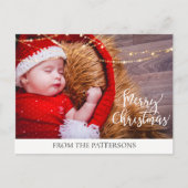 メリークリスマスLichter Kundenspezifische Foto シーズンポストカード (正面)