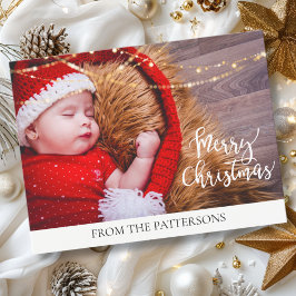 メリークリスマスLichter Kundenspezifische Foto シーズンポストカード