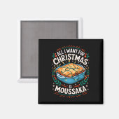 メリークリスマスMoussaka Men Wのクリスマスに欲しいもの マグネット (正面/裏面)