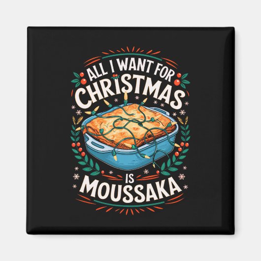 メリークリスマスMoussaka Men Wのクリスマスに欲しいもの マグネット (正面)