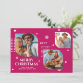 メリークリスマスMr. & Mrs. 3フォトコラージュモダン (スタンド正面)