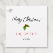 メリークリスマスNAMEホリーフェスティバルホリデイ フェイバータグ (正面)