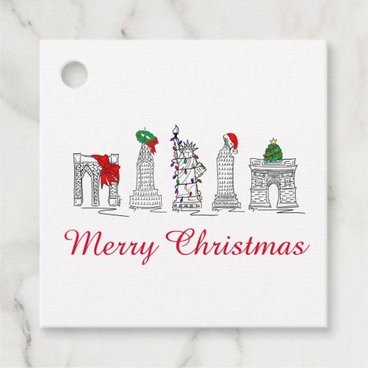 メリークリスマスNYC建物ランドマークス フェイバータグ (正面)