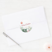 メリークリスマスNZスタンプ ラウンドシール (封筒)