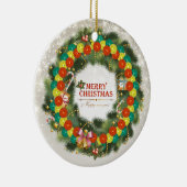 メリークリスマスPickleball 1匹のオーナメント セラミックオーナメント (右)