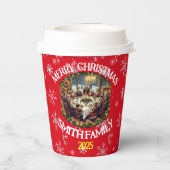 メリークリスマスPNG昇華デザイン 紙コップ (裏面)