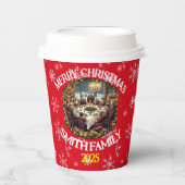 メリークリスマスPNG昇華デザイン 紙コップ (正面)