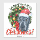 メリークリスマスshar pei Gray シール (シート)